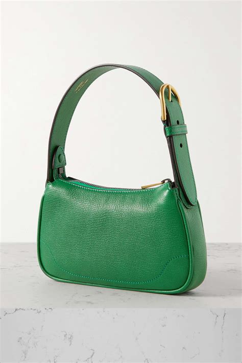 gucci textured-leather shoulder bag